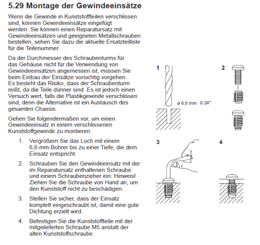 Gewindeeinsatz   MetalInsertRepairKIT(4 pieces)